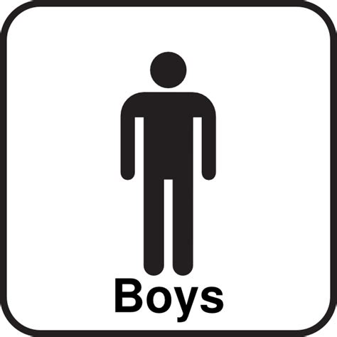 Boys Bathroom Signs Clipart Clipart Best