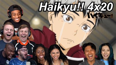 Haikyu 4x20 Reactions Great Anime Reactors ハイキュー 海外の反応