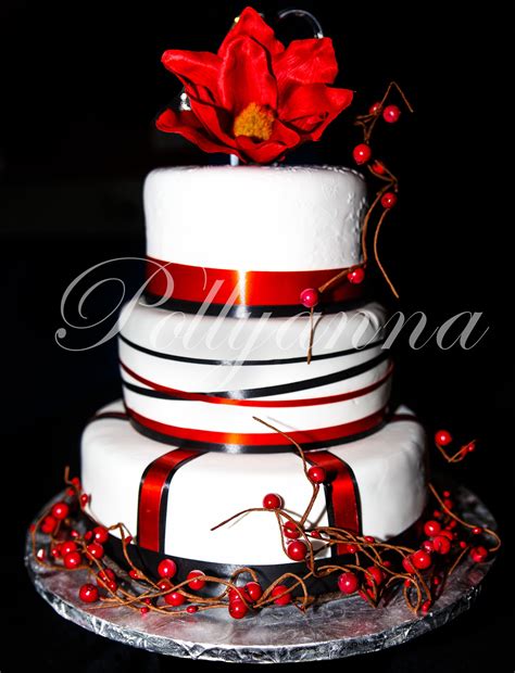 Red And Black Wedding Cake Black Wedding Cakes Wedding Cakes Cake