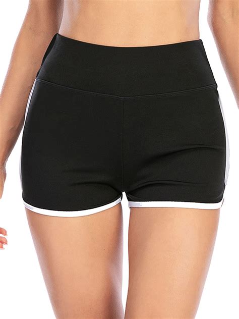 lelinta stretch sexy booty yoga shorts for women high waist tummy control workout running yoga