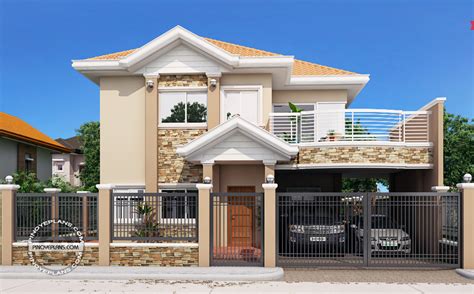 Historically, a carriage house was a large housing structure used for up keeping the horses and the floating home can be a single or double storey residence, and is moored in a particular location in a a beautiful example is le mont saint michel in normandy, france. Four Bedroom Double Story Stylish House Plan | Acha Homes