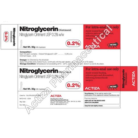 Nitroglycerine 02 30g At Rs 500piece नाइट्रोग्लिसरीन इंजेक्शन In