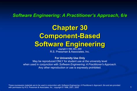Chapter 30 Component Based Software Engineering Software Engineering A