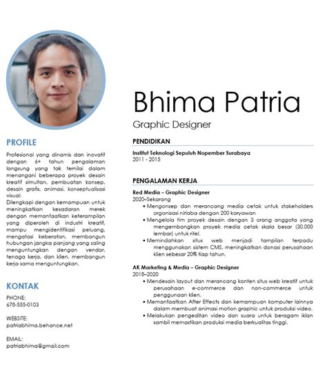 Apa Itu Cv Dan Contohnya IMAGESEE