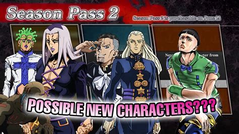 New Jojo All Star Battle R Characters Coming Season Pass 2 Confirmed