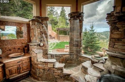 Rustic style bathrooms are absolutely perfect for those who want to replicate the opulence of a while still providing you with a relaxing soak each evening, the rustic bathroom transports you into a. Rustic Master Bathroom with Ceramic Tile, full backsplash ...