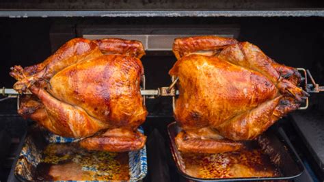 Two Rotisserie Turkeys On One Spit Madness Dadcooksdinner