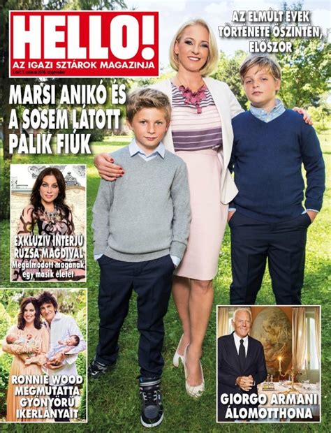 A lapot egy olvasója kereste meg azzal, hogy az országba visszatérő palik beköltözött a szomszédjába, és sem a felesége, sem a gyerekei nincsenek vele. Kínlódnak a magyarral Marsi Anikó fiai | BorsOnline ...