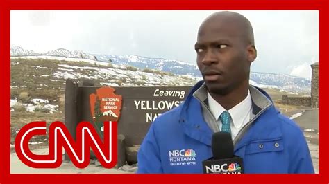 Reporters Hilarious Reaction To Approaching Bison Goes Viral Youtube
