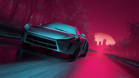 By Mentat3d New Retro Wave Synth Pop Road Neon Sinti Synthwave