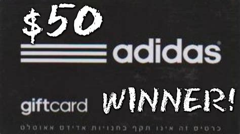 Gifts & flowers gift cards. $50 Adidas Gift Card Winner! - YouTube