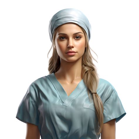 beautiful female nurse character no background ai generated 29348747 png