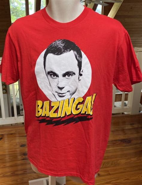 Bazinga T Shirt Big Bang Theory Sheldon Cooper Mens Short Sleeve Sizem