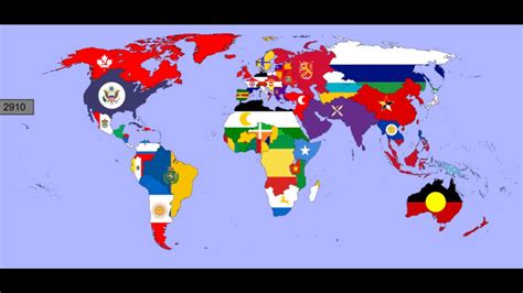Future World Map With Flags