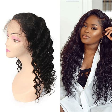 This is a variable product. Brazilian Human Hair Wet Wavy loose Wave Wig With Bangs ...