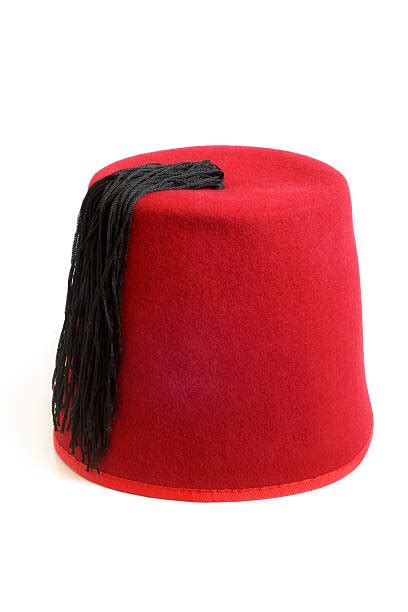 Red Fez Hat Isolated On The White Stock Photos Pictures And Royalty Free