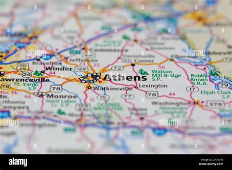 Athens Georgia On A Map Hi Res Stock Photography And Images Alamy