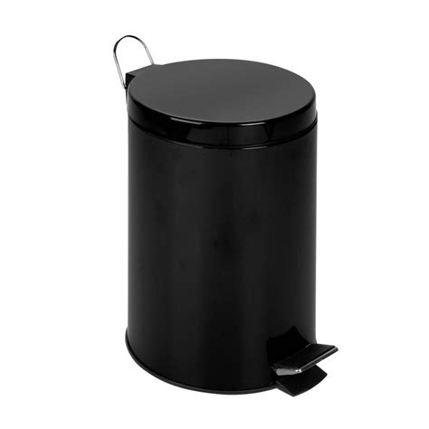 Sterilite 105 Gal Black Round Swing Top Trash Can 10869004 The Home