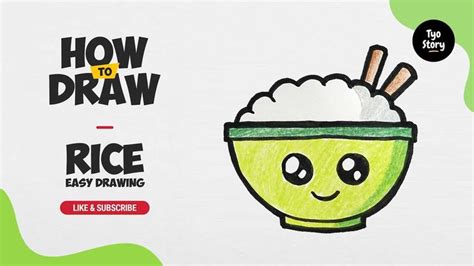 #114 How to Draw a Cute Rice - Easy Drawing Tutorial - YouTube