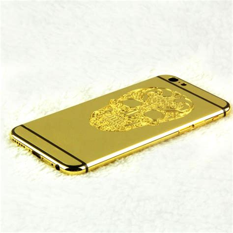24k Gold Iphone 6 Back Housing With Skull Design