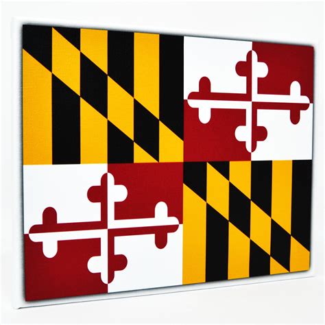 Maryland Flag Wall Decor 8x10 Decorative Md Canvas Wall Art Etsy