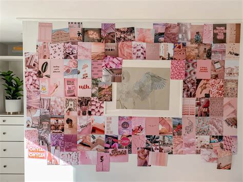 Wall Collage Kit Pink Aesthetic Room Decor Tezza Collage Kit Kidcore