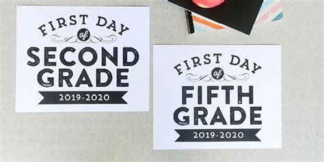 Printable First Day Of School Signs Updated For 2020 2021 First Day