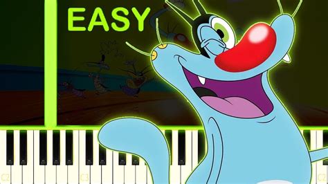 Oggy And The Cockroaches Theme Easy Piano Tutorial Youtube