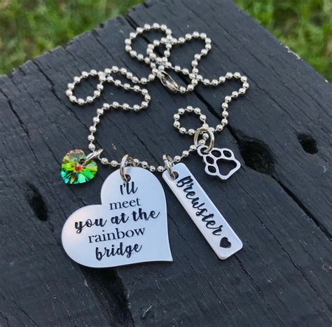 Ill Meet You At The Rainbow Bridge Necklace © Pet Etsy