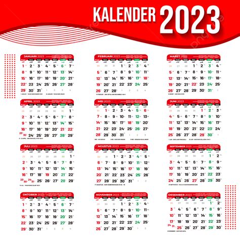 Kalender 2023 Hijriyah Z Czerwonym Kształtem Kalendarz 2023 Kalender