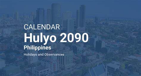 July 2090 Calendar Philippines