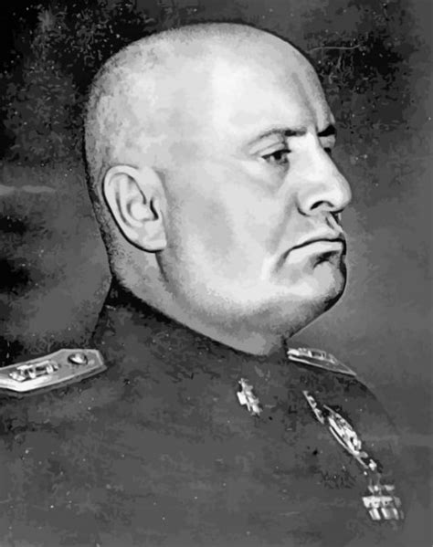 Diamond Painting Benito Mussolini Side Profile Black And White 2