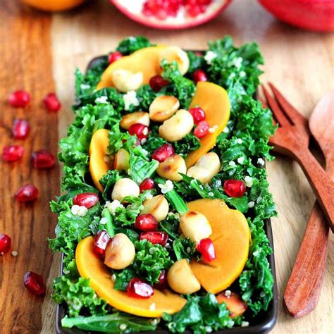 massaged kale salad with pine nuts and pomegranate recipe yummly recipe healthy salad
