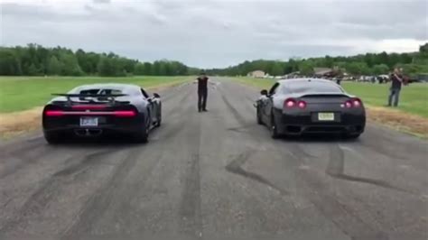 Bugatti Chiron Vs Nissan Gtr R 35 Iveytune 1500 Hp Youtube