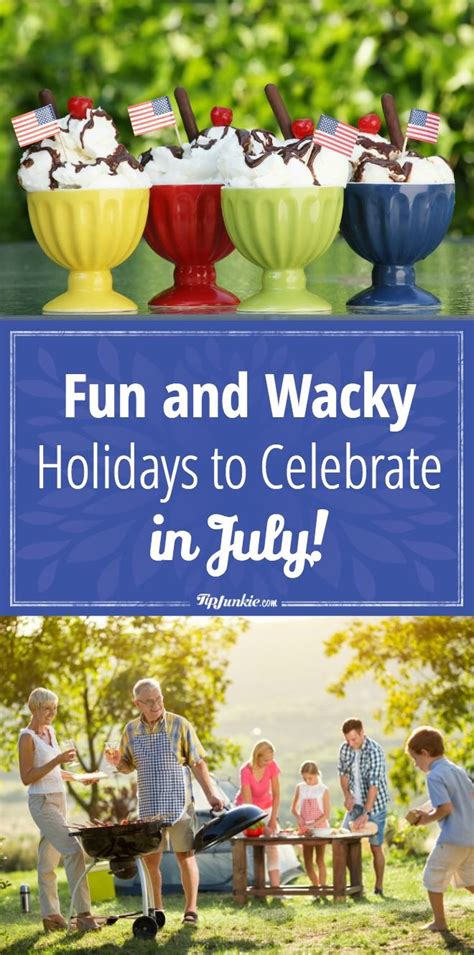 Fun And Wacky Holidays To Celebrate In July Printable Wacky