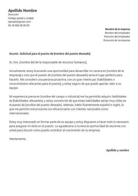 Modelo De Carta De Presentación Para Rellenar Y Descargar