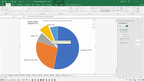 Select chart and click on select data button. Excel 2016: Creating a Pie Chart - YouTube