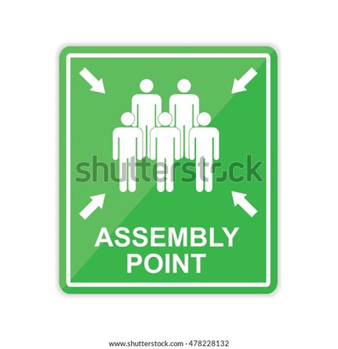 Assembly Point Sign Vector Stock Vector Royalty Free 478228132