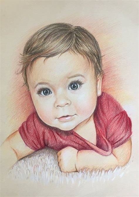 Custom Kid And Infant Pencil Sketch T For New Parents Etsy In 2020