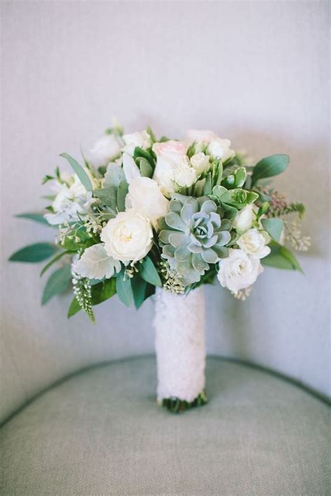 Maybe you would like to learn more about one of these? white and green succulents wedding bouquet - EmmaLovesWeddings