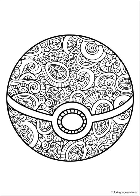 Coloring pages pokemon games on mobile morning kids. Mandala Pokemon Coloring Page - Free Coloring Pages Online