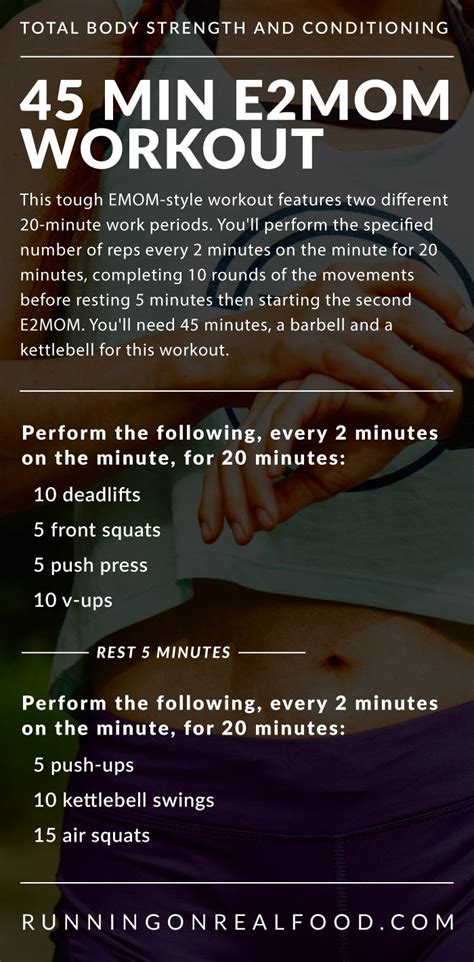 Hiit Routines Workout 45 Minute Emom Crossfit Body Minutes Kettlebell