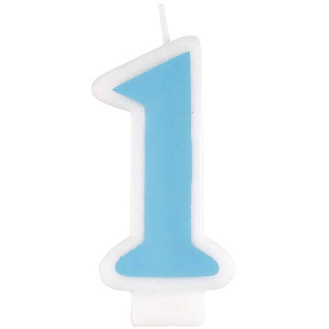 Number 1 Birthday Candle 3 In Blue 1ct