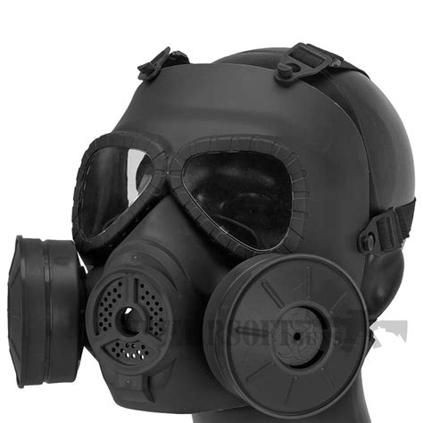 Airsoft Full Face Gas Mask With Double Filtration Fans