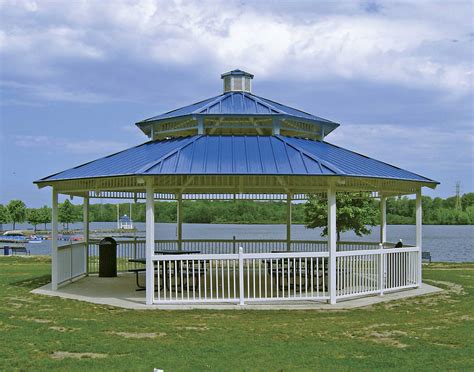 200 tons empty, >300 tons/m2 filled) (commercial duty: All Steel Double Roof Santa Fe (Octagon) Pavilions ...