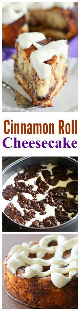 Cinnamon Roll Cheesecake Cinnamon Roll Batter Swirled Throughout