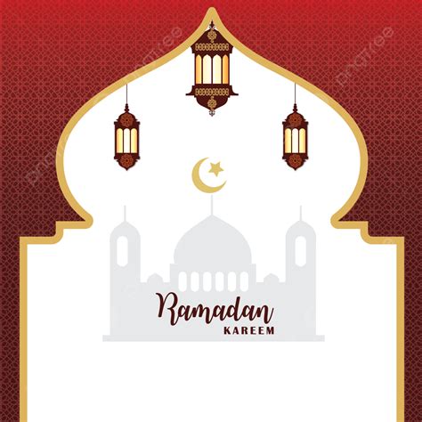 Kaligrafi Poster Ramadhan Kareem Dengan Lentera Gantung Ramadan