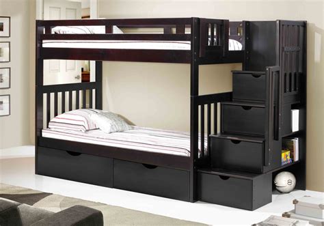 Now that you've seen the list, you might be thinking about how we selected the beds that we did. Staircase Bunk Bed Espresso | Mattress Superstore