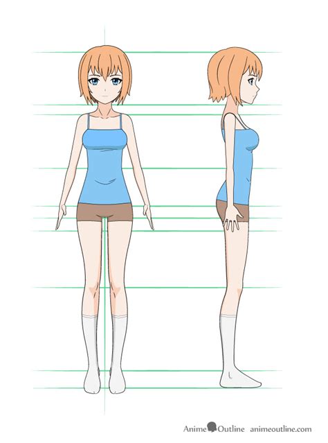 How To Draw Anime Girl Body Step By Step Tutorial