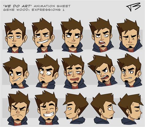 We Do Art Cartoon Character Expression Sheets Trevor Woodham On